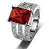 Luxurious rectangular ruby fashion free shipping wholesale ring R50