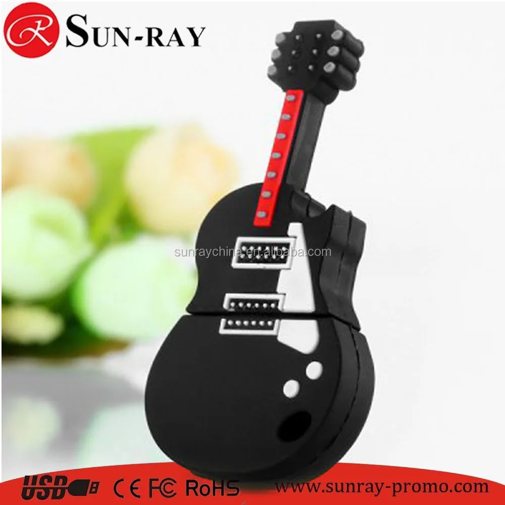 2 Gb Gitar Usb Kunci Disesuaikan 3d Pvc Usb Flashdisk Musik Pvc Usb