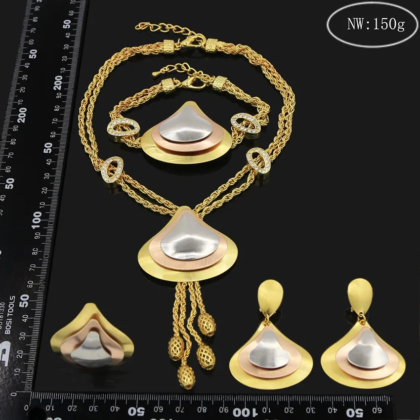 2019 New Products 24k Brazilian Gold Jewelry Long Gold Kundan Necklace