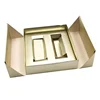 custom design foldable cardboard packaging 2 lipsticks gift box gold gift box gate open