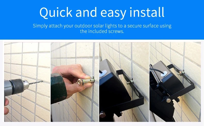 install solar flood light