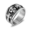 Mens Skull Band Big Cool Biker Skull Face Motorcycle University Rings