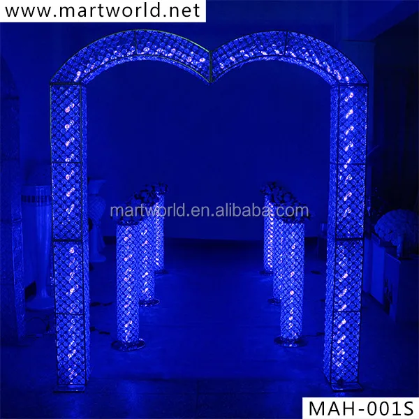 2019 Rgb Crystal Led Light Wedding Decoration Wedding Arch Wedding