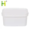 3 liter clear plastic rectangular bucket with metal handle 3l