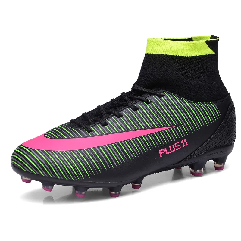 2020 men and women AG artificial grass training sneakers High-top nailed soccer shoes