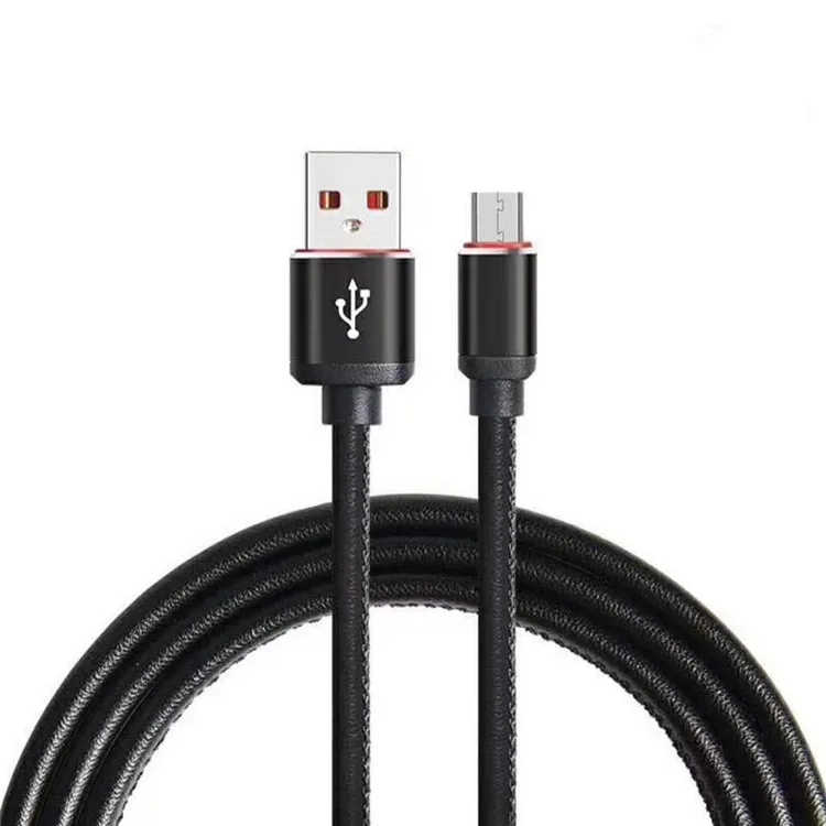 

Free Shipping Durable Leather Usb Charging Cable Charger for Iphone for Type C, Black/white/red//brown