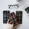 New arrival tartan check fabric cloth mobile phone case Retro Lattice Soft Fabric Phone Case for ihpone 10