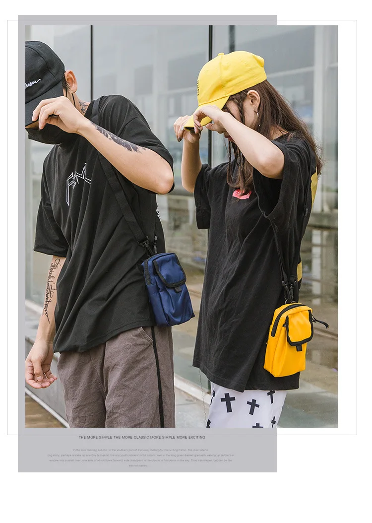 Hot Sale Korean Style Fashion Canvas Fanny Pack Hiphop Waist Bag