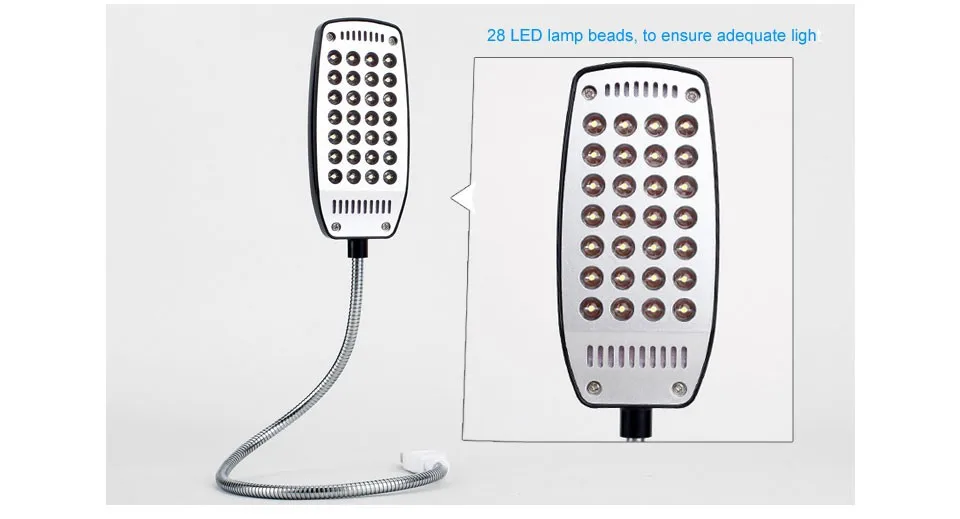 28LEDs reading lamp LED USB Book light Ultra Bright Flexible 4 Colors for Laptop Notebook PC Computer