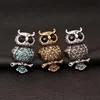 New bronze alloy owl ,New fashion grass crystal finger ring