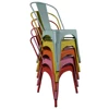 Wholesale Modern Industrial Stackable Dining Restaurant Iron Metal Chair