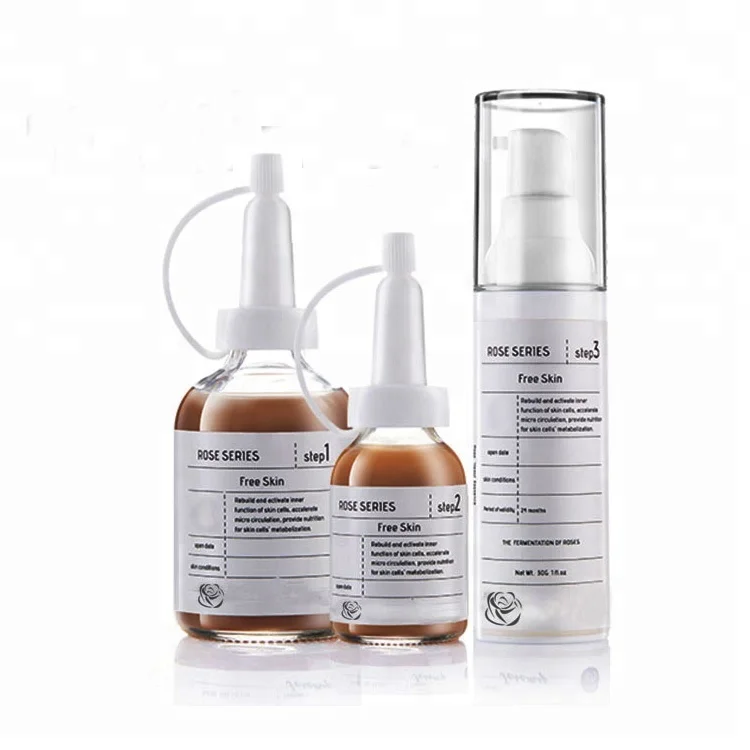 

Private Label Rose yeast extract nourishing moisturizer skin care set, White or custom