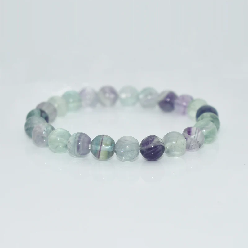 

High Grade Yoga Bead Bracelet 6/8/10MM Natural Stone Fluorite Bracelet