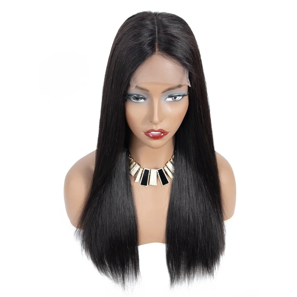 

100% brazilian virgin hair, high quality nature color lace wig 4*4 straight hair