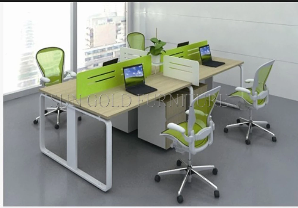 Fashion Moddular Linear Space Saving Design Melamine Office Workstation ...