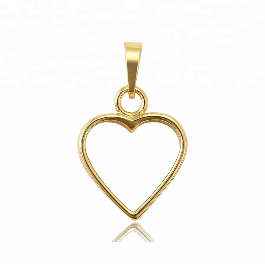 

34406 xuping fashion design Stainless Steel jewelry 14K gold color heart shape pendant, Black gun color