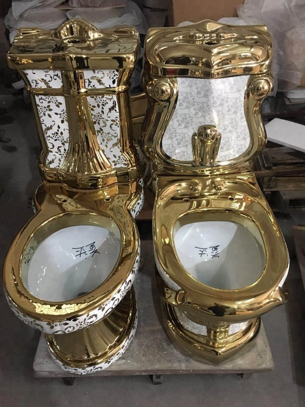 Color Popular Bathroom Set Toilet And Basin Two Piece Gold Toilet Buy