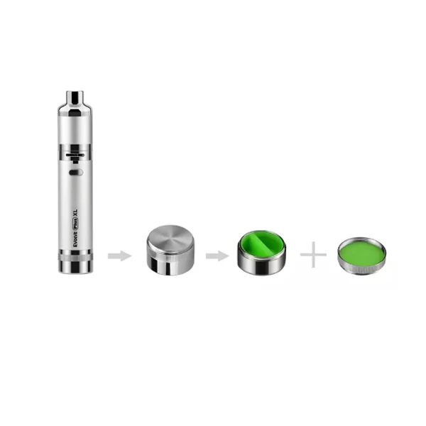 

Yocan Evolve Plus XL Wax Vaporizer Kit Herbal Dry Herb Herbal QUAD Coils Detachable Built-in Silicone Jar Vape Pen e cigs, Black;silver;champagne gold;rose gold;luminous color
