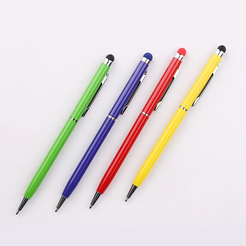 type stylus ball pen material metal moq 1000/color refill 1.