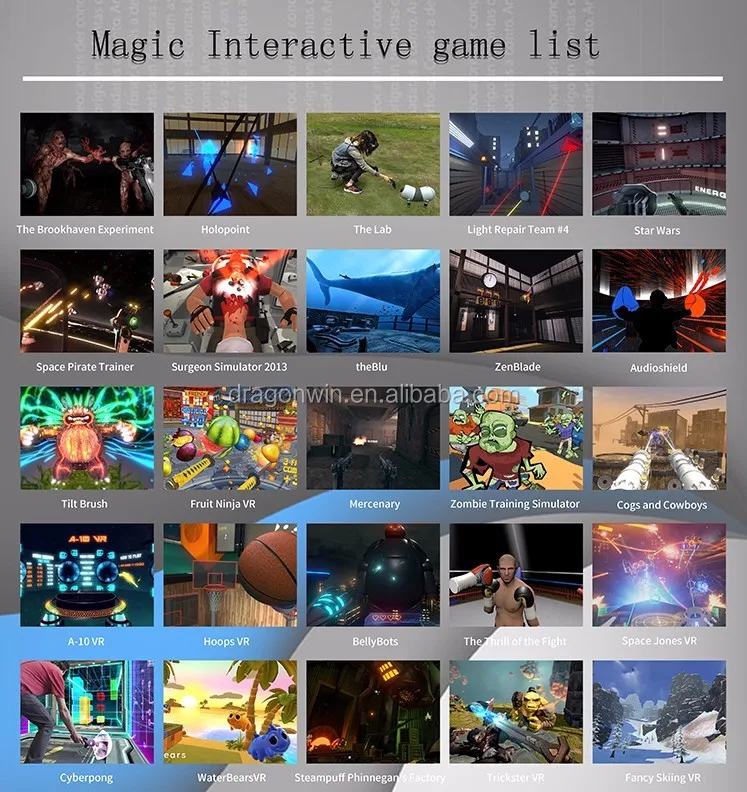 Interactive htc vive 9d virtual reality playstation vr game