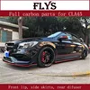 Carbon fiber front lip, rear diffuser, side skirts for W117 CLA45 AMG