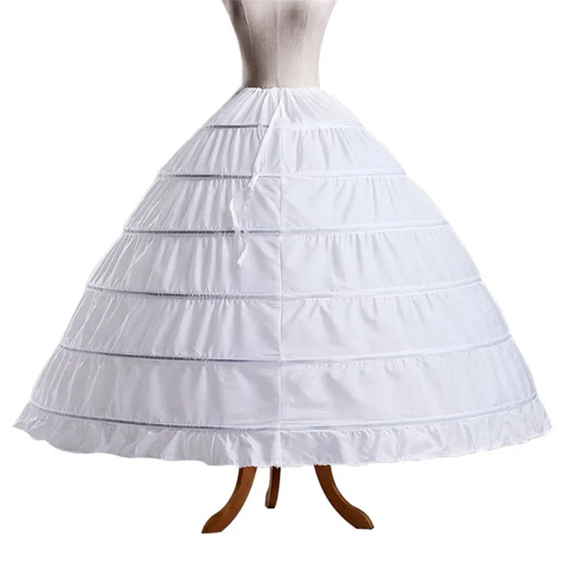 2019 Fashion 3 Colors Slip Underskirt Bridal Dress 6 Hoop Vintage