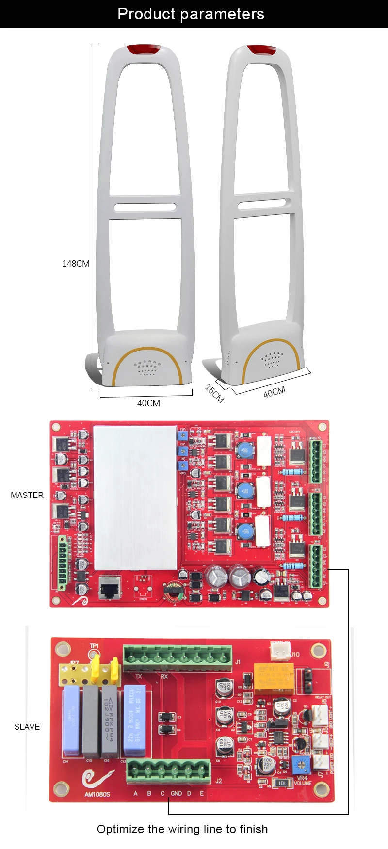 Roubo de Dispositivos para Lojas de Varejo Guarda com Som e Luz Antena Sistema am Anti Supermercado Segurança 58 Khz Eas Mod. 160552 4 supermercado segurança guarda com som e luz