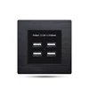 black aluminum low voltage 5v usb wall socket