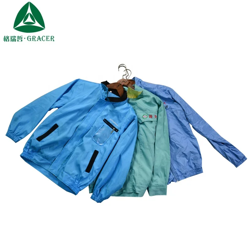 

Korean 100kg bale used clothing second hand labour suit used clothes in usa, Bright color used clothing