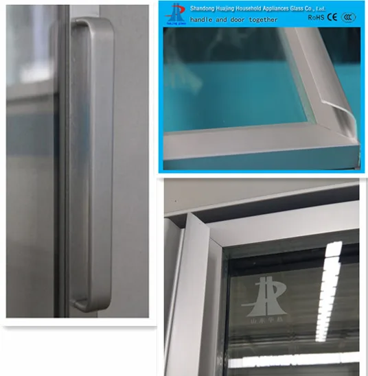 Supermarket vegetable cold storage fridge display glass door can customized