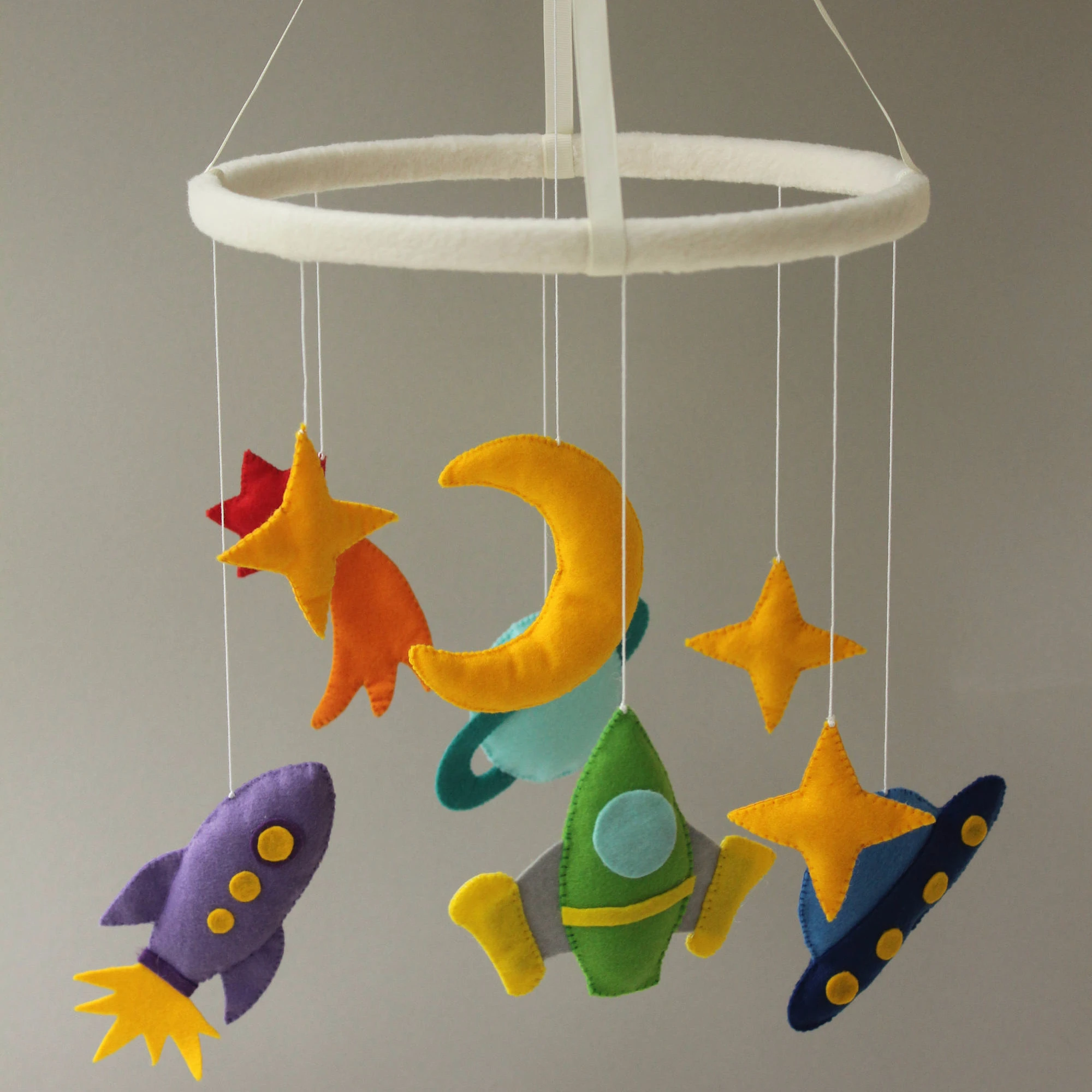 Rocket Mobile Planet Mobile Moon Mobile Space Mobile Hanging Mobile Nursery Mobile Mobile Baby Baby Mobile Felt Crib Mobile View Baby Crib Mobile Ry