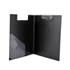 Flexible Black Plastic Clipboard with Pockets Storage