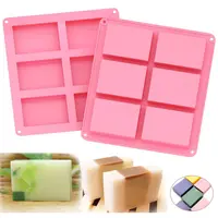 

Six Rectangle Square Silicone Mould Handmade soap mold