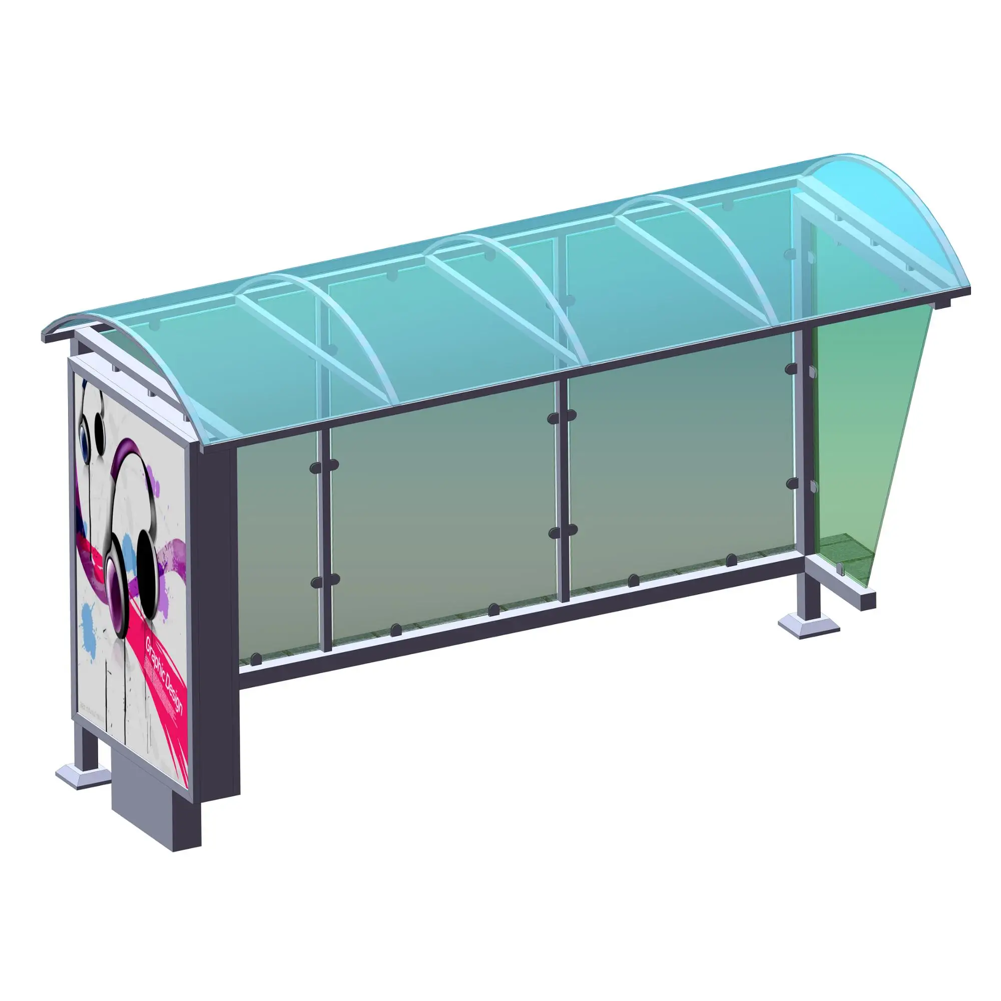product-YEROO-Top quality stainless steel structure outdoor advertising bus stop shelter-img-2
