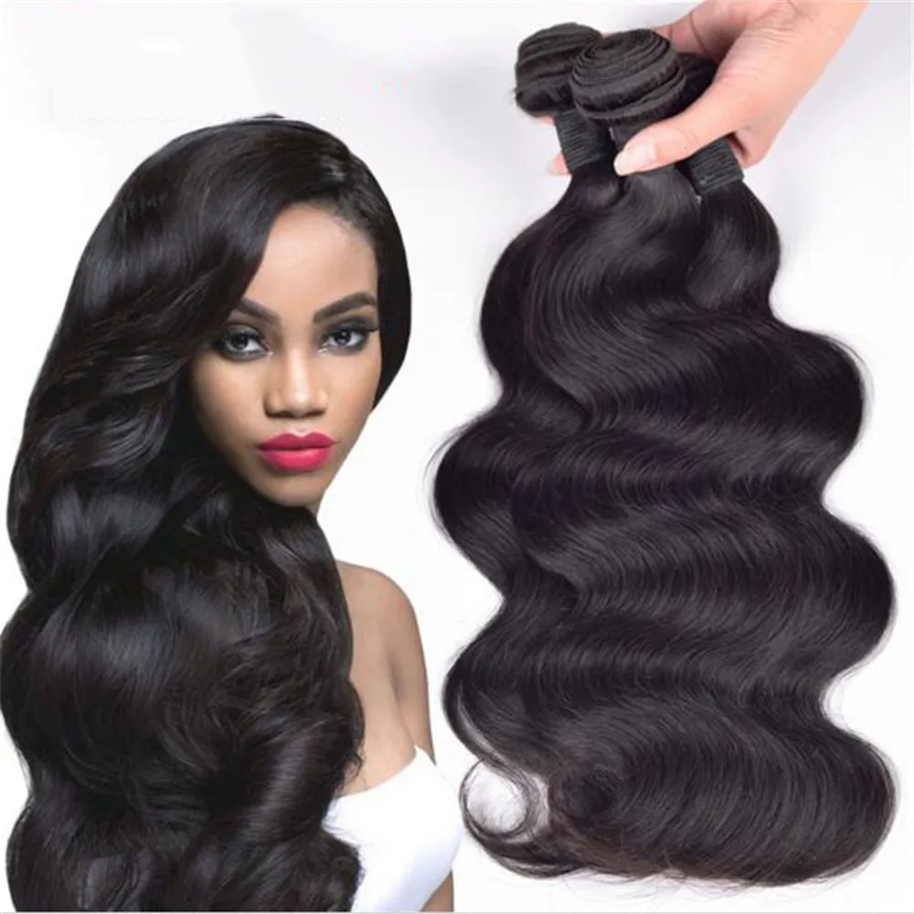 

Angelbella 100 Pure Body Wave 18 inch Black Color smooth and soft Brazilian Virgin Hair Extension bundles