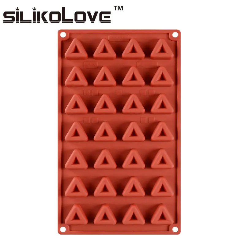 

Non-toxic Bpa Free 3d Triangle Design 28 Cavities Silicone Cake Baking Molds