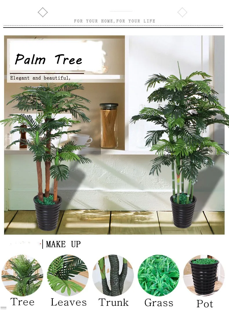 Real Touch Gluing Process Tall Emanemtree Tropical Ornamental Plants