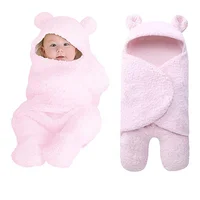 

Soft cashmere baby outdoor fleece wrap swaddle blanket sleeping bags with feet for winter