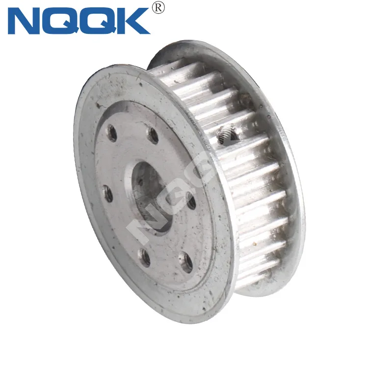 25 Tooth Htd5m Double Flange Timing Pulley With Custom Mounting 6 Holes Buy Double Flange