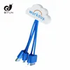 OEM ODM 3D PVC cute model 4 head multi charging type c cable for phone