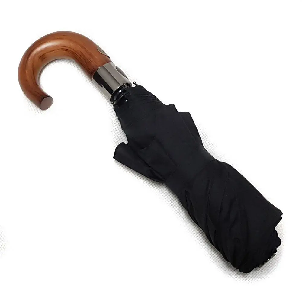 Mens Black Quality Windproof Umbrella Wooden Handle Automatic Open Buy Windproof Umbrella