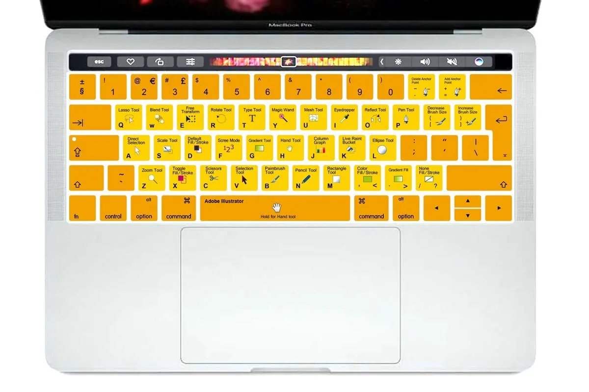 Hot Sale Hrh Chinese Function Key Keyboard Skin Protector For Mac