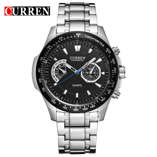 

Curren 8020 Men's Vogue Business Stainless Steel Mens 3atm waterproof Military watches