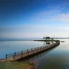 Water-proof floating pontoon bridge decking and railing material