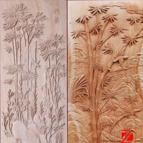 
bamboo stone relief wall sculpture 