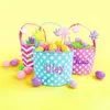 Stock chevron easter tote bucket monogram canvas pink easter basket