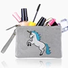 New Waterproof Unicorn Print Silver Glitter PVC Cosmetic Clutch Bag Cosmetic Pouch