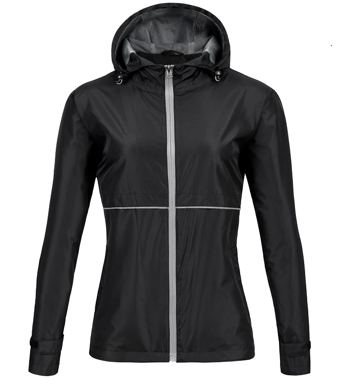 

Wholesale Long Sleeve Rain Coat For Women Zipper Waterproof Hooded Plus Size Outerwear Outdoor Jacket, Multi-colors