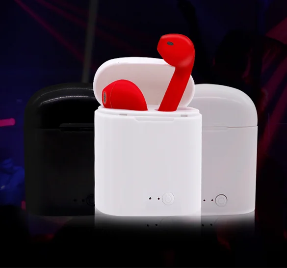 

2018 New Arrival TWS I7 BT Earbuds wireless earphone headphone,double earphone with charging case for iphone, Glod;rose gold;white;black