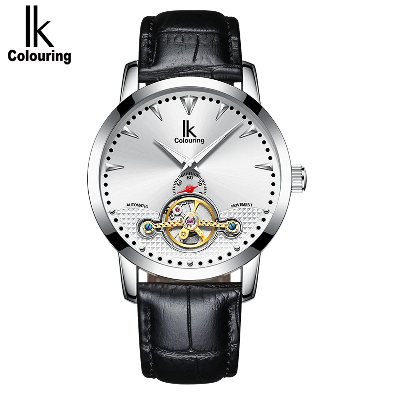 

IK COLOURING K016 Men Automatic Mechanical Movement Watch High Quality Leather Strap Band Watch